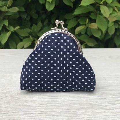Polka Dot Coin Purse Sewing Kit with Kiss Clasp - Ideal Stocking Filler