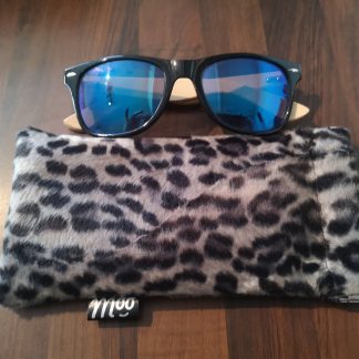 Glasses Case – Snow Leopard Print Faux Fur Fabric